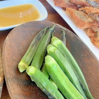 シンプルおかず★エスニック焼きオクラ